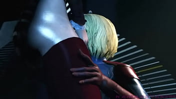 Preview 3 of Tsubasa Amami Uncensored Pussy - Futa Harley Quinn Fucks Super Girl