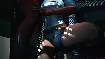 Preview 1 of Tsubasa Amami Uncensored Pussy - Futa Harley Quinn Fucks Super Girl