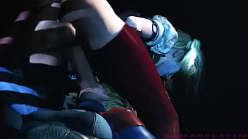 Preview 4 of Tsubasa Amami Uncensored Pussy - Futa Harley Quinn Fucks Super Girl
