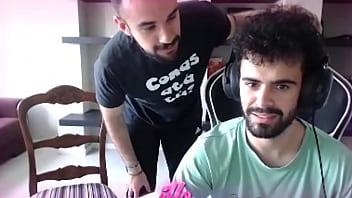 Preview 4 of Violet Blue And Brandy Smith - Two guys playing Fortnite in Madrid