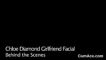 Preview 2 of Girls Hit Boy - Feisty centerfold gets sperm shot on her face swallowing all the semen