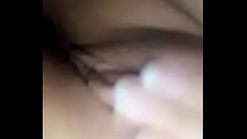 Preview 3 of Grillage Cher - Horny amateur girl playing with herself under the blanket while people watch tv