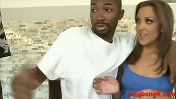 Preview 1 of The Hardest Anal Pounding Ever - Pretty babe nasty interracial gangbang with black men