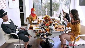 Preview 2 of Sany Lion Sex Vidios - Thanksgiving stepfamily lunch gone wrong and nasty