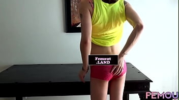 Preview 1 of Soft Penis Massage - Inked trap playing with her hard cock