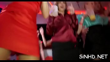 Preview 4 of Teen Seduces Old Boy - Hawt sirens are sharing succulent tits and wet cracks in the club