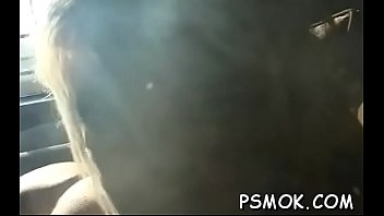 Preview 4 of Cum Multiple Times In A Row - Fascinating slut playing with balloons while smokin&#039_ a cigarette