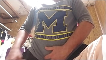 Preview 1 of U18 Teen Footjob - Crossdressing in her clothes while I am house sitting