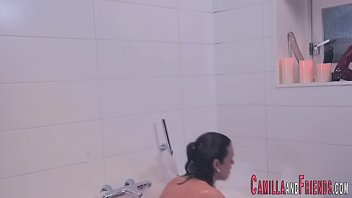 Preview 2 of A Bear Brother Daddy - Tranny spunks in bath
