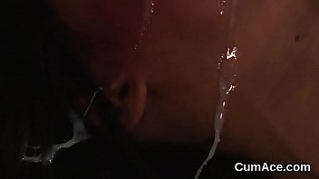 Preview 3 of Nina Mercides - Peculiar sex kitten gets cumshot on her face swallowing all the jizm