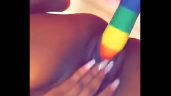 Preview 2 of Sunny Leone Sexy Xxvi Videos - Ebony babe sits on fake dick