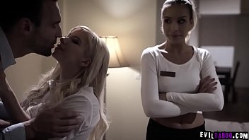 Preview 3 of Pressing Boobs Vedio - Watch an awesome threesome fuck with these sexy teen besties and a horny rideshare driver.They both enjoyed sharing with his cock and got a facial.