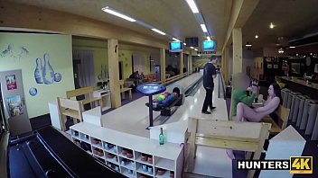 Preview 3 of Leyla Uslama - Stranger Strikes Teen Pussy At Bowling Alley While BF Cuckolds