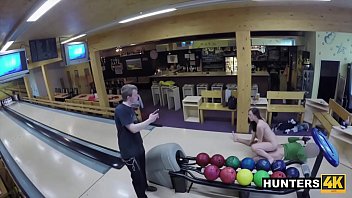 Preview 4 of Leyla Uslama - Stranger Strikes Teen Pussy At Bowling Alley While BF Cuckolds