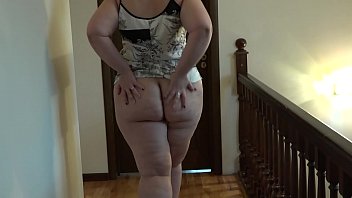 Preview 1 of Mom Cheet Dad - Anal balls and dildo in the big ass give pleasure,  chubby masturbating on the floor.