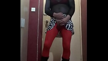 Preview 1 of Sunnu Lone Xxx - crossdressing sissy masturbates then shoots his load