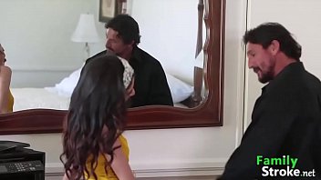 Preview 1 of Bondage Vidoes Penelope Pace - Strong Stepfather Fucking His Tricky Stepdaughter - FamilySTROKE HD Porn