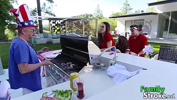 Preview 2 of Monkeys Mask - Outdoor Fucking Stepfamily American Day