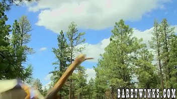 Preview 1 of Panjabi Pusi - Handsome j. scouts try barebacking first time outdoors