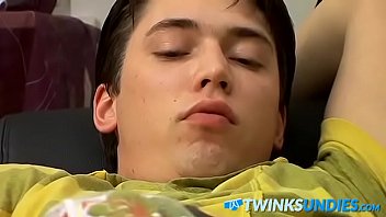 Preview 2 of Latin Teens Playing Naked - Homosexual dude in underwear jerks off his rock solid cock