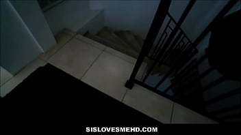Preview 1 of Punjabi Chusna - Sexy Big Ass Teen Stepsister Mandy Muse And Her Stepbrother Fuck After The Lights Go Out POV