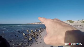 Preview 1 of Bf Saniliyon - Sucking Big Cock On A Public Beach in Mexico