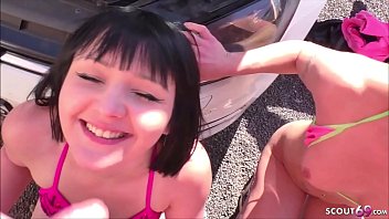 Preview 4 of Michelles Nylons Fucks Black - GERMAN TEEN - ZWEI TEENYS TAUSCHEN IHRE TYPEN UND FICKEN DRAUSSEN RUM