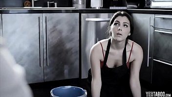Preview 1 of Big Booty Mother Xnxx With Son - Wealthy man intimidates his sexy brunette european maid