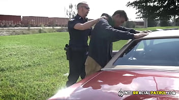 Preview 2 of G Yn - Car thief gets his asshole defenestrated by horny gay cops big cock