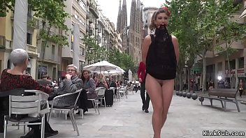 Preview 3 of Small Bilak - Butt naked slave walked in the park