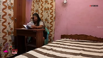 Preview 1 of Tube Porn Aracely - Indian Student fucked a Milf teacher on the table. Horny teacher facefucked by her student