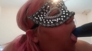 Preview 3 of Sun Mom Sax - Naughty Puppy gags on cock