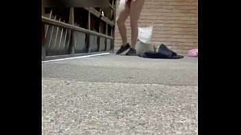 Preview 2 of Japan Nube - Workout in garage Part 1