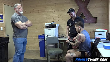 Preview 1 of Xxxxnxxxx Com - FamilyTwink - Disciplinary Ajustment with Fake Cop and Stepdad