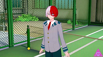 Preview 1 of Xristina Rousaki - Midoriya si fa succhiare il cazzo da Todoroki