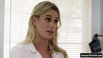 Preview 1 of Wwxxxvi Vido - Busty TS blonde analed by doctors cock