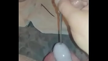 Preview 3 of Young Big Nutt Anal - Caged sissy in nylons sounding her clitty