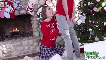 Preview 2 of Vixen Pornhub - Shameless Stepsister with Stepbrother Xmas: Full Vids FamilyStroke