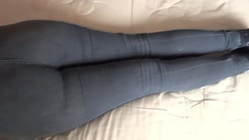 Preview 2 of Mms Sex Teligu - Look at stepmom&#039_s big ass and I cum on her used thongs,  she loves watching my handjobs