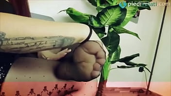 Preview 2 of Onlyfans Gay - Foot Massage to a Brunette in pantyhose