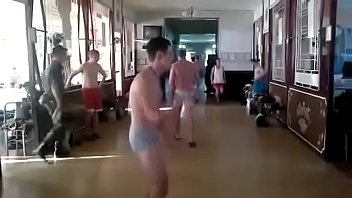 Preview 4 of Plage Group - Humorous russian soldier is dancing