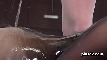 Preview 4 of Videox Pashto - Elegant lesbo chicks get covered with piss and blast wet pussies