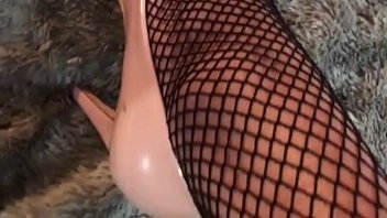Preview 1 of Xxxvideos 2005 - Pedalia Love&#039_s Dipping Fishnets in Yogurt with Pink Heels