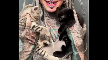 Preview 3 of Old Man Little Girl Teen Anal - More kittens chilling with me ?How many kittens are too many?#Kittens #ChillVibes #CatLove #PsylandBodysuit #Inked...