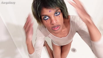 Preview 1 of Joana Seixal - Trans Robotic Gymnast Squirts   Eats Her Own Motor Milk | Sexy Sissy Fembot Goes all Out! ---- Preview