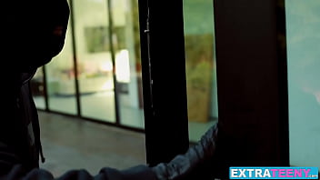 Preview 1 of Yeain Mather - 18yo Zoe Clark fed cum after riding masked thugs big dick