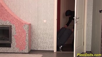 Preview 1 of Asia Local Sex - blonde real flexi doll stretched and toyed