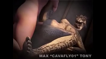 Preview 4 of Standing Fuck Son - man fucked lizard