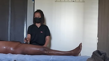 Preview 1 of Fuk Sister Home - Spa girl jerking dick to satisfy her client