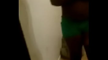 Preview 1 of Spied Door Hole Mom - Big titted bitch gets freaky